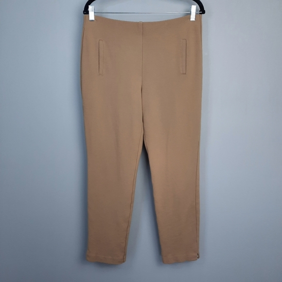 Chico's Pants - Chico's Tan Pull On Slim Ankle Ponte Pants size 8